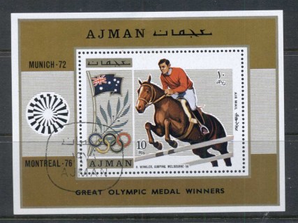 Ajman 1971 Mi#MS327a Summer Olympics Gold medallists MS