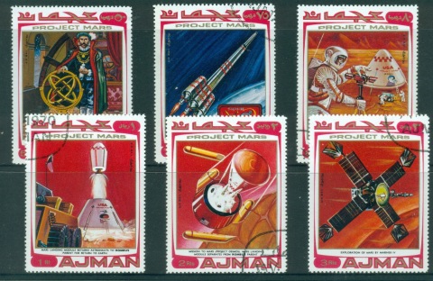 Ajman 1971 Mi#678-683 The Mars Space Project