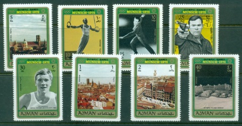 Ajman 1971 Mi#693-700 Summer Olympics Munich