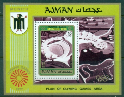 Ajman 1971 Mi#MS234A Summer Olympics Munich MS