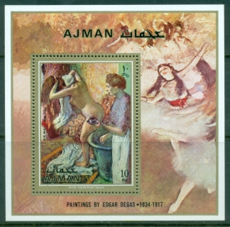 Ajman 1971 Mi#MS276A Paintings by Edgar Degas, French Impressionist MS