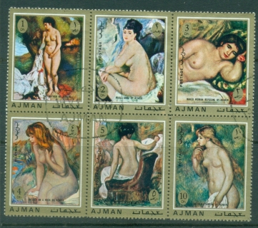 Ajman 1971 Mi#853-858 Paintings by Auguste Renoir