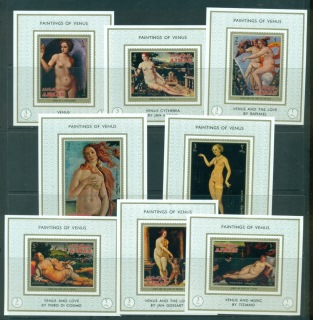 Ajman 1971 Mi#895-902 Venus Paintings by Famous Masters 8xDLMS