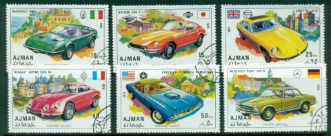 Ajman 1971 Mi#956-961 Sports cars