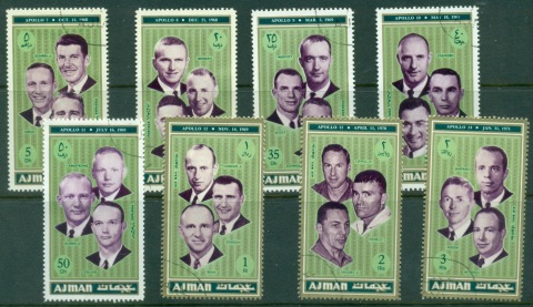 Ajman 1971 Mi#982-989 Apollo Space Crews