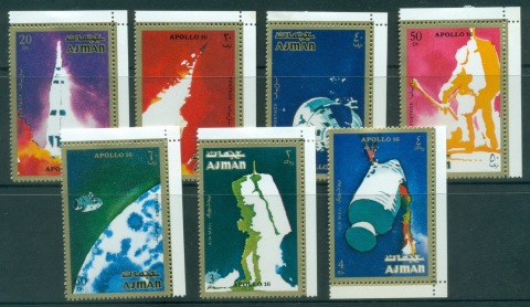 Ajman 1971 Mi#1014-1020 Apollo 16 Space Mission