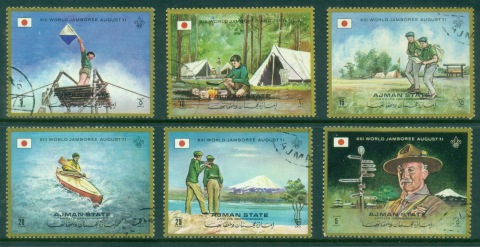Ajman 1971 Mi#1047-1052 13th World Scout Jamboree Japan