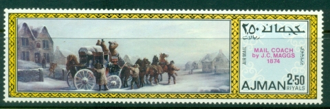 Ajman 1971 Mi#1053 Stagecoach painting by John Charles Maggs
