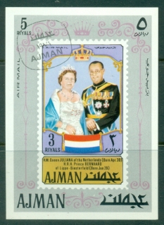 Ajman 1971 Mi#MS316 Queen Juliana & Prince Bernhard, Netherlands M