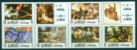 Ajman 1971 Mi#1099-1106 Animal paintings