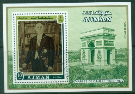 Ajman 1971 Mi#MS321A Charles de Gaulle MS