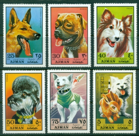 Ajman 1971 Mi#1203-1208 Dogs