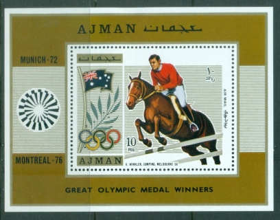 Ajman 1971 Mi#MS327A Summer Olympics Gold medallists MS