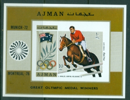 Ajman 1971 Mi#MS327B Summer Olympics Gold medallists MS IMPERF