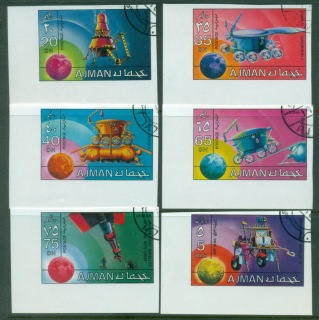 Ajman 1971 Mi#1216-1221 Space Research IMPERF