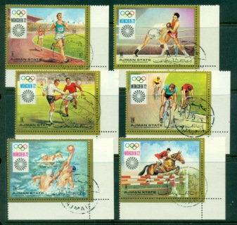 Ajman 1971 Mi#1223-1228 Summer Olympics Munich