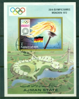 Ajman 1971 Mi#MS329 Summer Olympics Munich, Torch MS