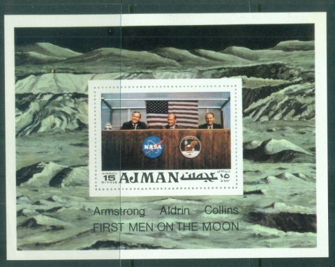 Ajman 1971 First Men on the Moon IMPERF MS