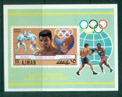 Ajman 1971 Mi#MS308 Munich Olympics, Boxing Medallists IMPERF