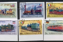 Ajman 1971 Mi#1197-1202 Old Locomotives IMPERF