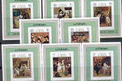 Ajman 1971 Mi#710-717 Charity Paintings 8x deluxe MS