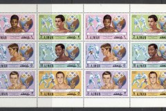 Ajman 1971 Mi#1054-1059 Olympic Games Boxing medallists sheetlet