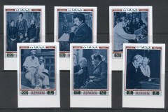 Ajman 1971 Mi#801B-806B Albert Schweitzer IMPERF