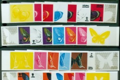 Ajman 1971 Mi#747-754 Butterflies, Insects Colour progressive proofs