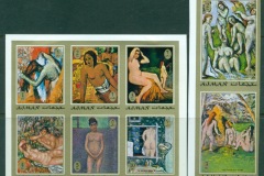 Ajman 1971 Mi#817-824B Paintings by French Impressionists & Expressionists IMPERF