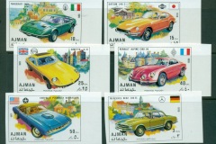Ajman 1971 Mi#956-961B Sports cars IMPERF