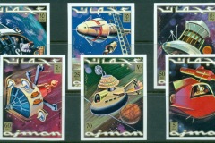 Ajman 1971 Mi#964-969B Space Research IMPERF