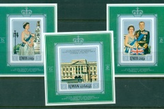 Ajman 1971 Mi#1010-1012 QEII Silver Wedding Anniversary 3xDLMS