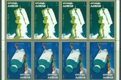 Ajman 1971 Mi#1019-1020 Apollo 16 Space Mission sheetlet