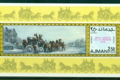 Ajman 1971 Mi#MS307 Stagecoach painting by John Charles Maggs MS
