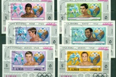 Ajman 1971 Mi#1054-1059 Olympic Boxing Gold medallists 6xDLMS