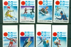 Ajman 1971 Mi#1107-1114B Winter Olympics Sapporo IMPERF