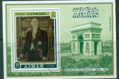 Ajman 1971 Mi#MS321A Charles de Gaulle MS