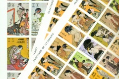 Ajman 1971 Mi#1176-1195B Works by Kitagawa Utamaro, Painter & wood engraver 3xsheets