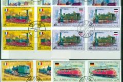 Ajman 1971 Mi#1197-1202B Old Locomotives IMPERF