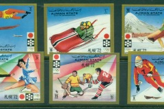 Ajman 1971 Mi#1230-1235B Winter Olympics Sapporo IMPERF