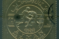 Ajman 1971 Mi#A1235A Summer Olympics Munich, 10r Boxing, gold foil embossed