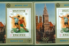 Ajman 1971 Mi#MS337A-B Football World Cup, Germany Perf & IMPERF MS