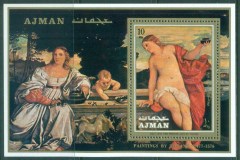 Ajman 1971 Mi#277A Titian Paintings MS