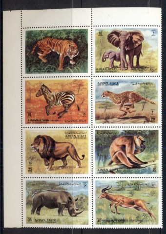 Ajman 1972 Mi#1304-1311 Wild Animals blk8