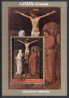 Ajman 1972 Mi#MS473a Crucifixion Paintings MS