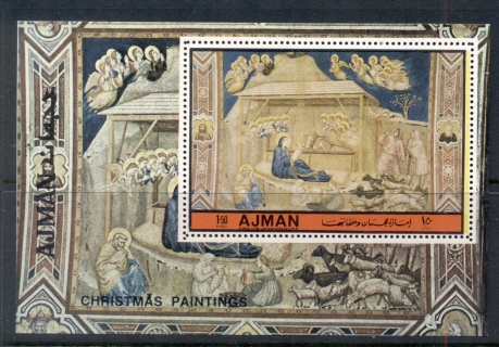 Ajman 1972 Mi#MS497a Xmas paintings MS