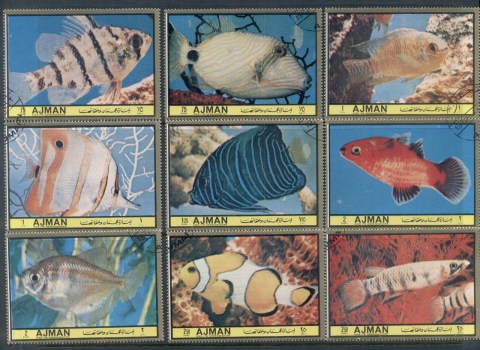 Ajman 1972 Mi#1739-1747 Tropical Fish