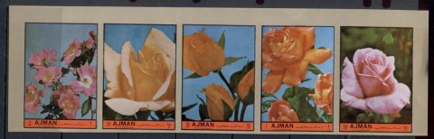 Ajman 1972 Mi#2078-2082b Queen's Roses str5 IMPERF