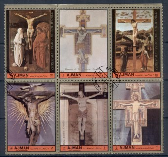 Ajman 1972 Mi#2163-2168 Crucifixion Paintings