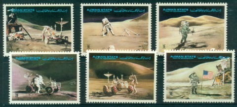 Ajman 1972 Mi#1267-1272 Apollo 15, Exploration of the Moon\'s Surface